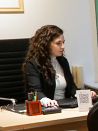 Mariela Errea, administrativa, staff de trabajo